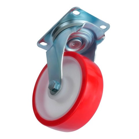 SPp 63 - Полиуретановое колесо 160 мм (площадка, поворот, обод PP, двойной шарикоподш.)